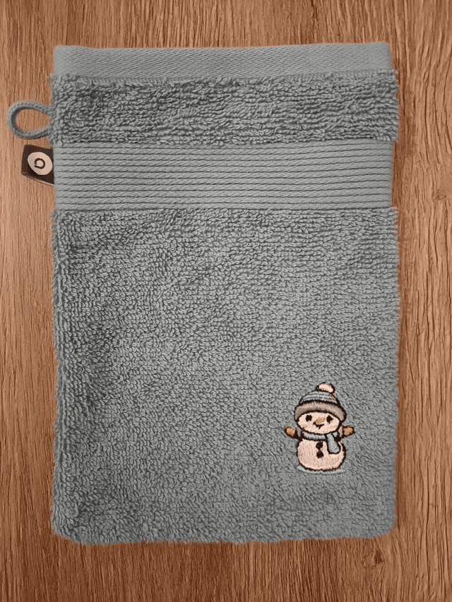 Gant de toilette - Bonhomme de neige 